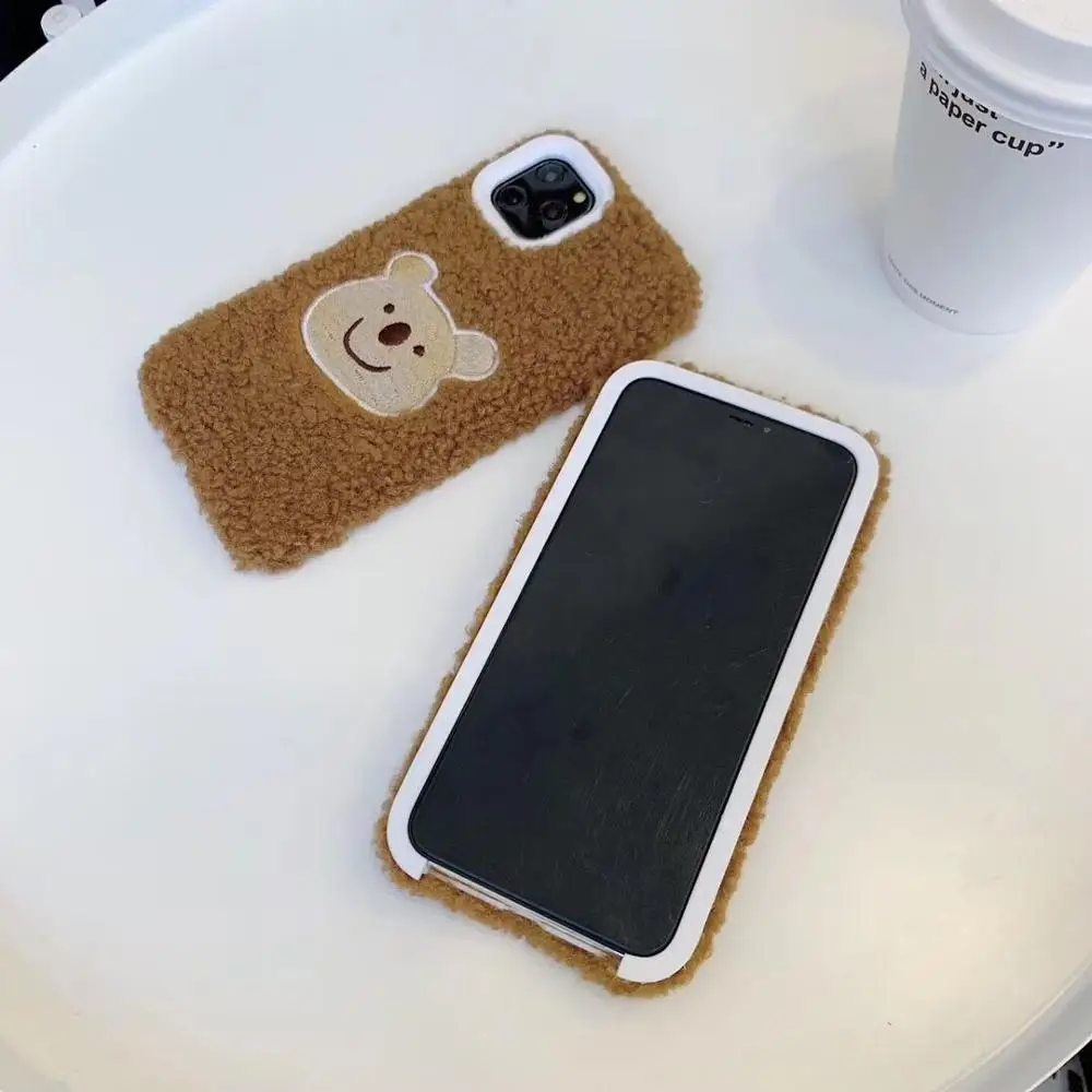 Милый чехол для телефона с рисунком коричневого медведя iPhone 11 Pro Max XR XS 6 6S 7 8 Plus X