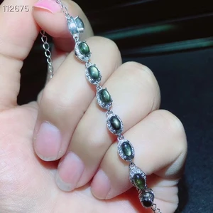 100% Genuine black star Sapphire Bracelet for Wedding 3*5mm Natural
Sapphire Bracelet 925 Silver Sapphire Jewelry