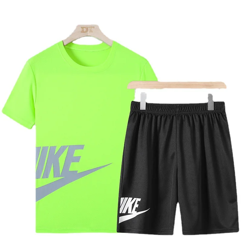 

Two Piece Set Men's Tracksuit Summer Clothes T Shirt Shorts Brand Track Clothing Male Sweatsuit Sports Suits Husband 6 Colors