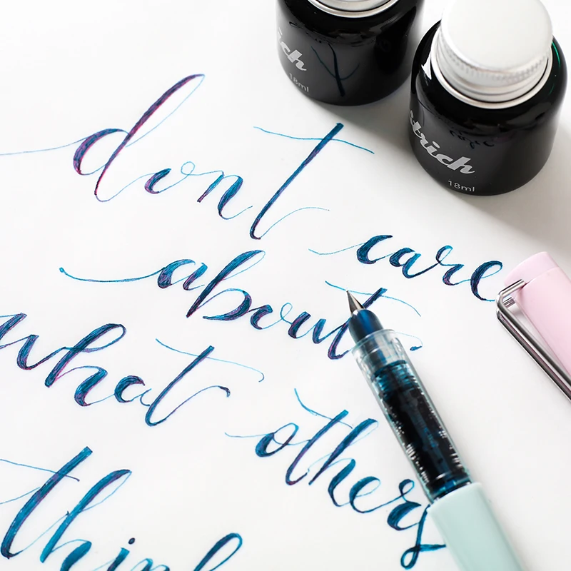 18ml Gradual Sheen Color Fountain Pen Ink Bottle Non-Carbon for Calligraphy Glass Dip School Ofiice Stationary Supplies Gift - купить по