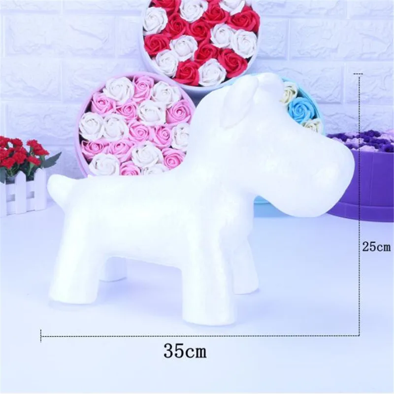 1 шт. моделирование пенополистирола пенопласт белый пенопласт Мишка форма Тедди на День святого Валентина подарки День Рождения Вечеринка свадебное украшение - Цвет: Dog