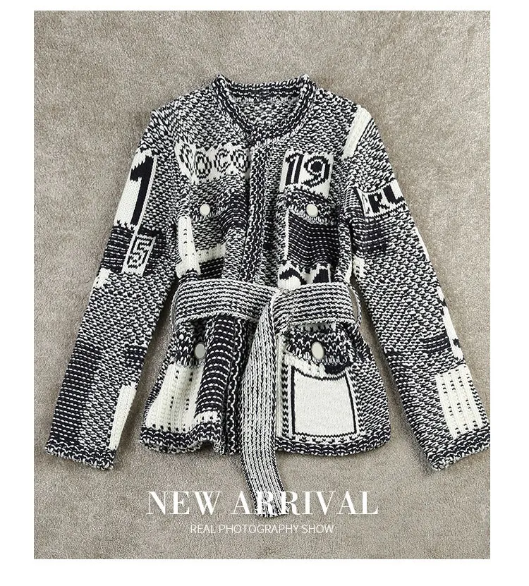 2020 шерстяной роскошный подиумный вязаный свитер по заводской цене кардиган