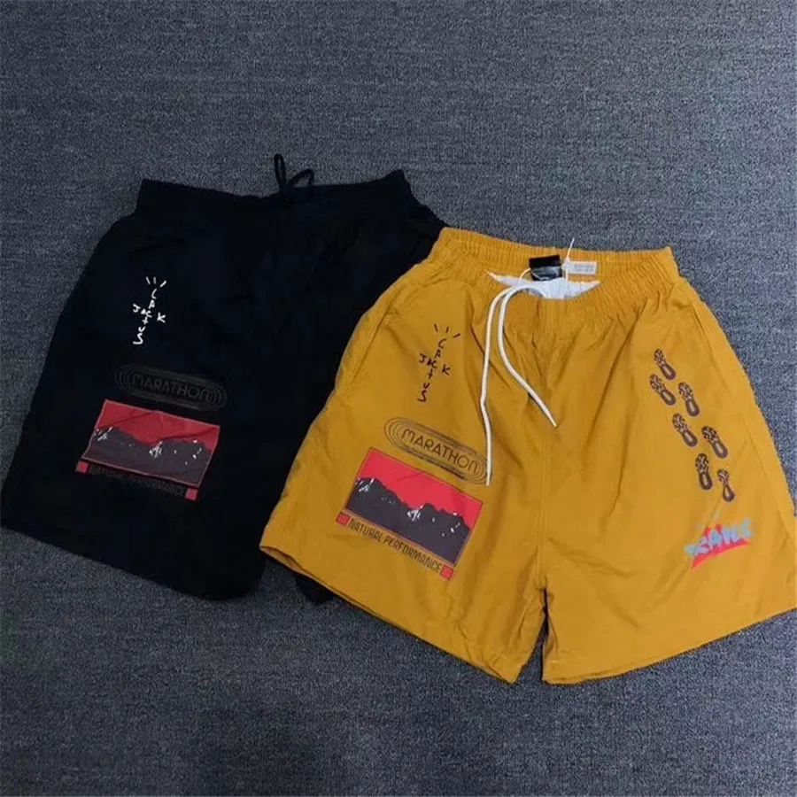 

Summer HipHip Travis Scott Cactus Jack Trails Path Shorts Men Women Hiphop Outdoor Perfomance Marathon Shorts Men