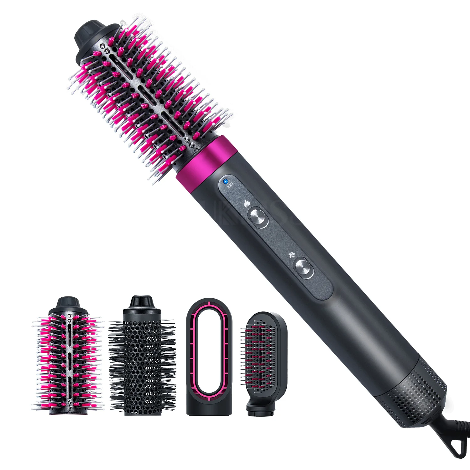 

Electric Hot air Brush Dryer Negative Ionic Blow High Speed Hairdryer Hot Cold Salon Blower Comb 3-Gears Temeperature Wind Dryer