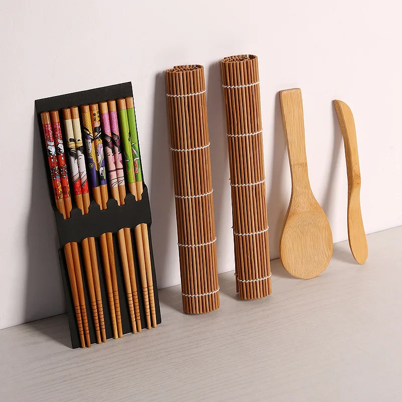 

13 Pcs/set Chopsticks Spoon Sushi Blade DIY Bamboo Sushi Maker Set Sushi Curtain Rice Sushi Making Kits Roll Bamboo Mat Tools