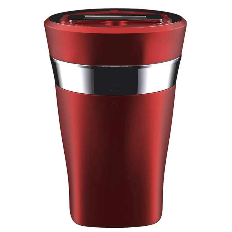 

Car Ashtray, Detachable Solar Car Ashtray with Lid, Blue LED Light Ashtray