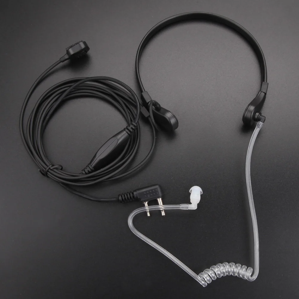 

2 Pin PTT MIC Headset Covert Acoustic Tube In-ear Earpiece For Baofeng UV-5R 2Pin BF-888S CB Radio Walkie Talkie Accessories
