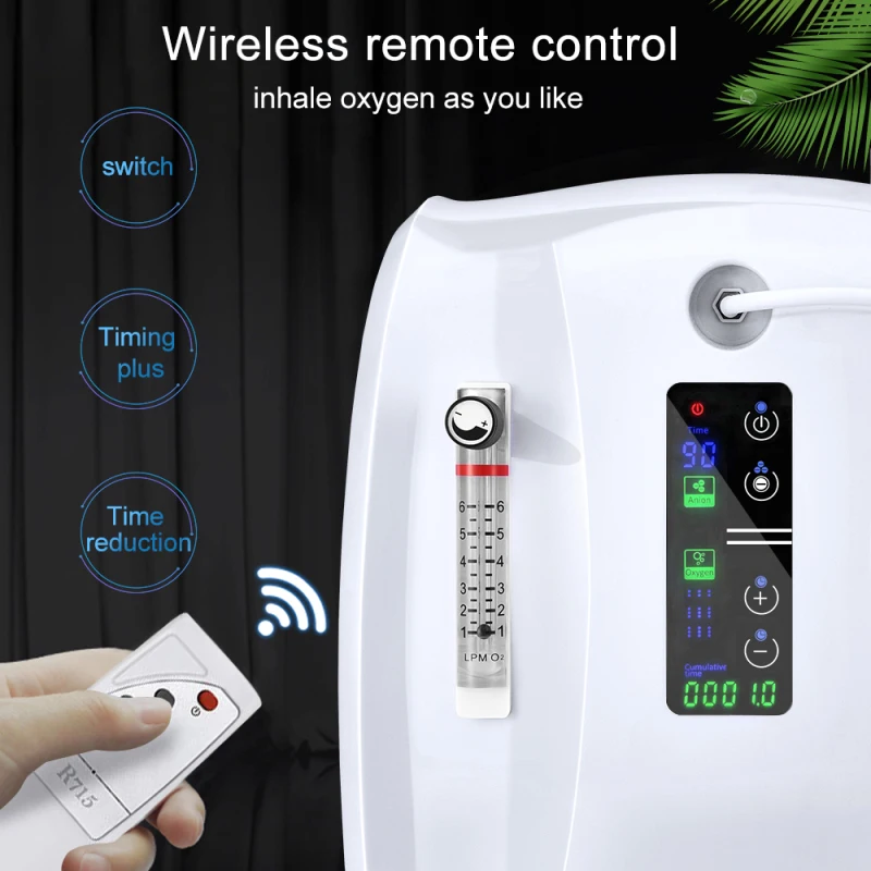 

AUPORO 2021 Inventory 1-6L/min Adjustable Oxygen Concentrator Portable Oxygen Making Machine Air Purifier fo Home Oxygen Machine