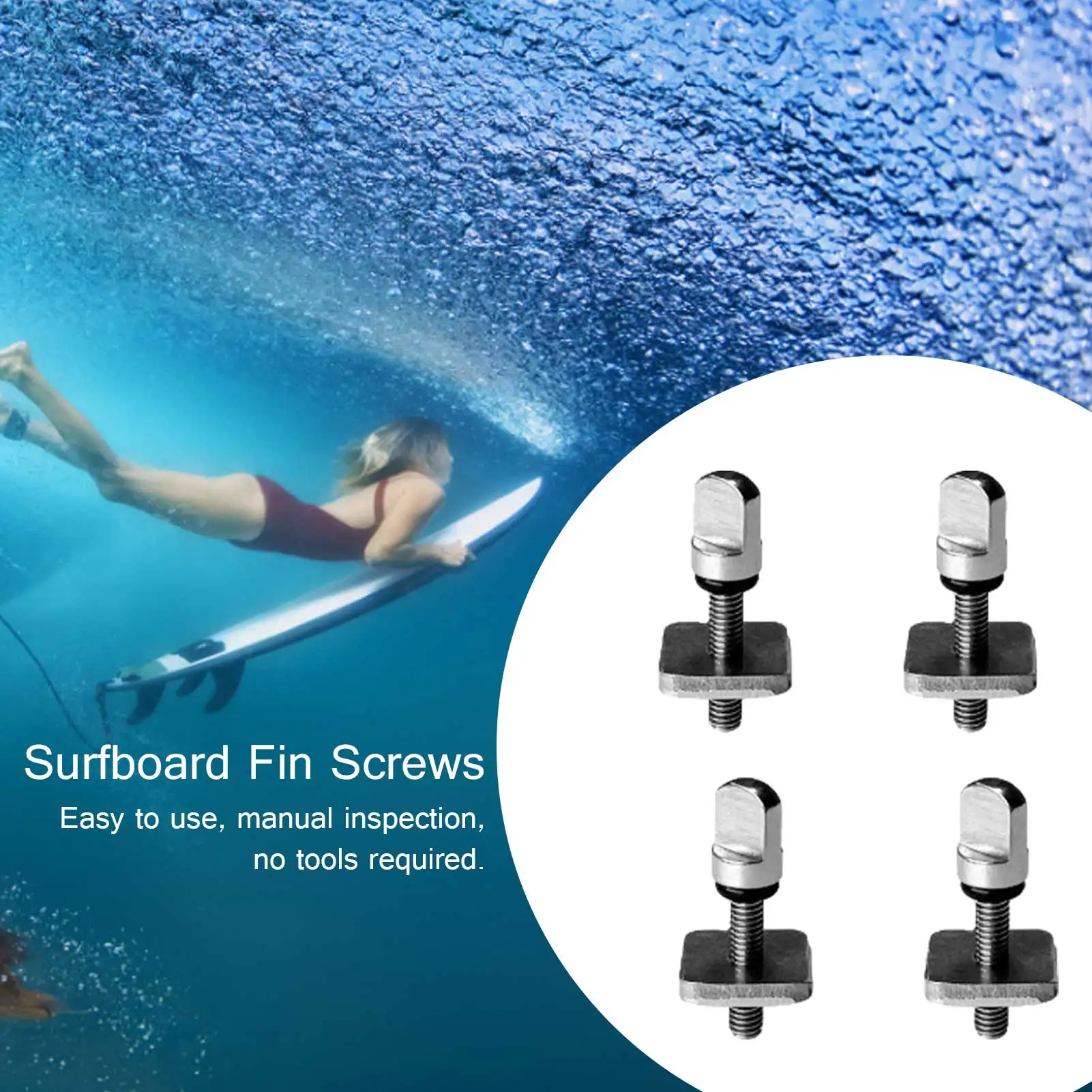 

Surfboard Fin Screws Stainless Steel Manual Tip Sup Center Fin Plate Long Board And Plate Smart Screw Longboard Fin Box Screw