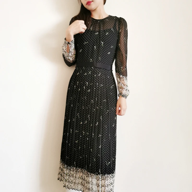2021 New Spring/Summer Collections Floral Print Midi Pleated Dress UK 8-UK 16