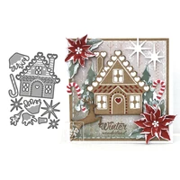 winter christmas snow house metal cutting dies for scrapbooking handmade mold cut stencil new diy card make mould model craft