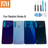 original xiaomi redmi note 8 battery cover back glass panel redmi note 8 battery rear housing door case with tools