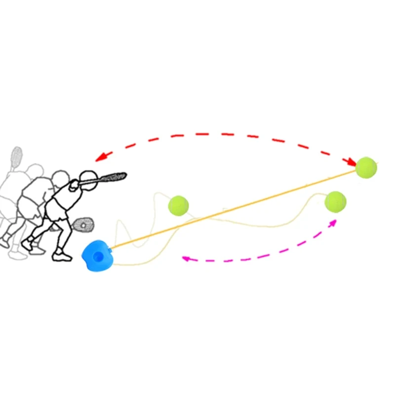 

Tennis Trainer Ball-Tennis Ball Machine Practice Equipment,Easy Use Tennis Training Rebound Tool