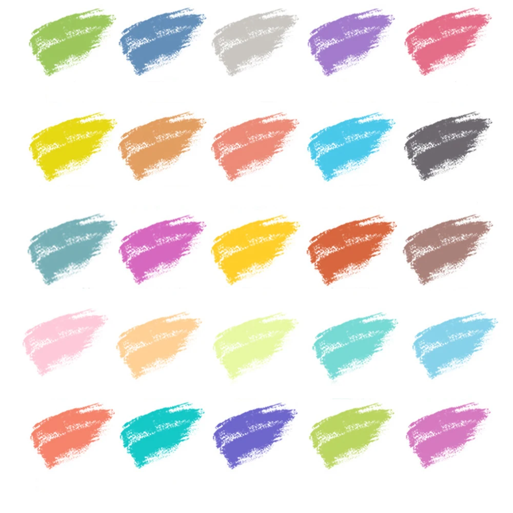 Флуоресцентные двусторонние маркеры 25 цветов|Маркеры| |