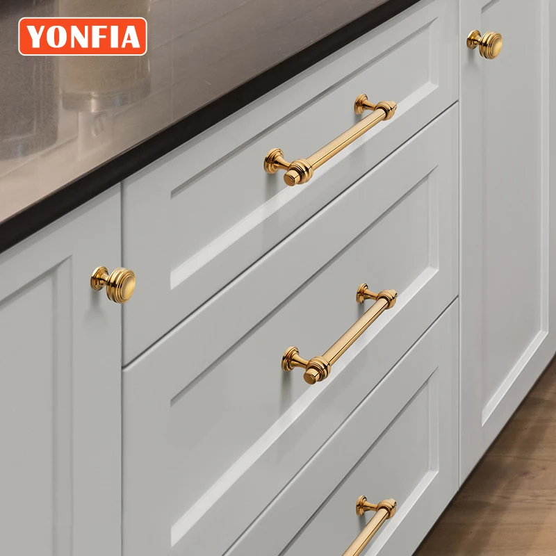 YONFIA 3644 горячая Распродажа Новинка роскошный современный PVD золотой кухонный шкаф