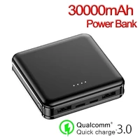 mini power banks 30000mah outdoor battery portable external battery charger powerbank 2 usb interface power bank fast charging