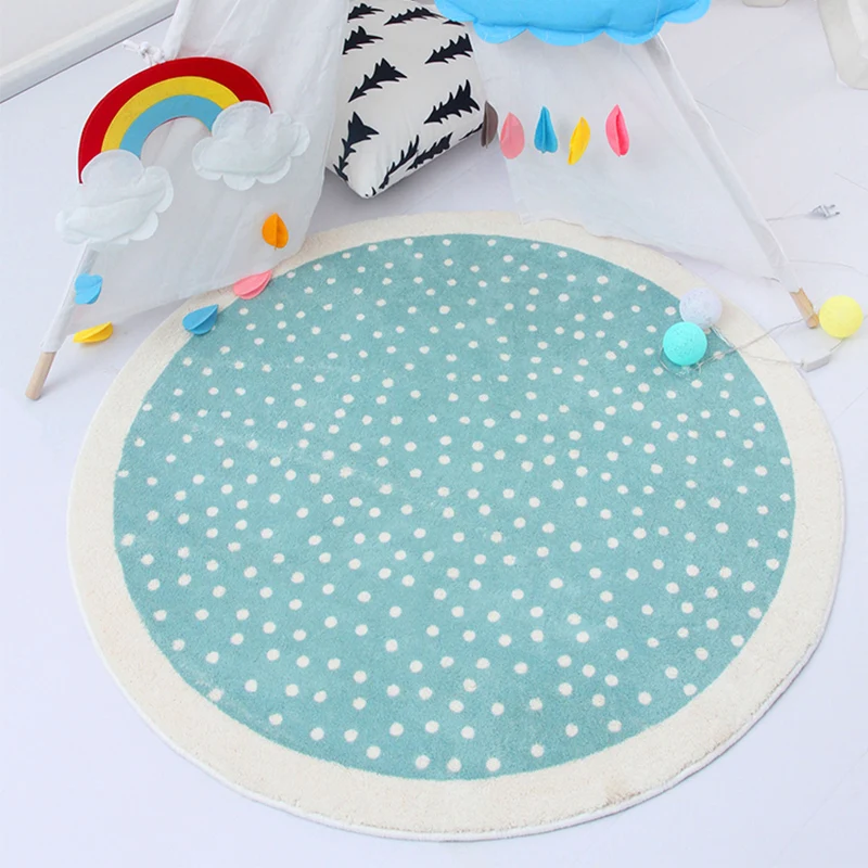 

Детские круглые коврики для гостиной, милый коврик для палатки, детские игровые коврики для детской комнаты, мягкий коврик