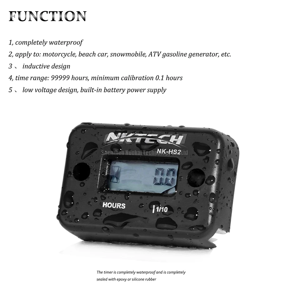 NKTECH NK-HS2 индуктивный счетчик часов для газового двигателя газон Mover морской ATV Мотоцикл лодка снегоход грязь подвесной мотор генератор