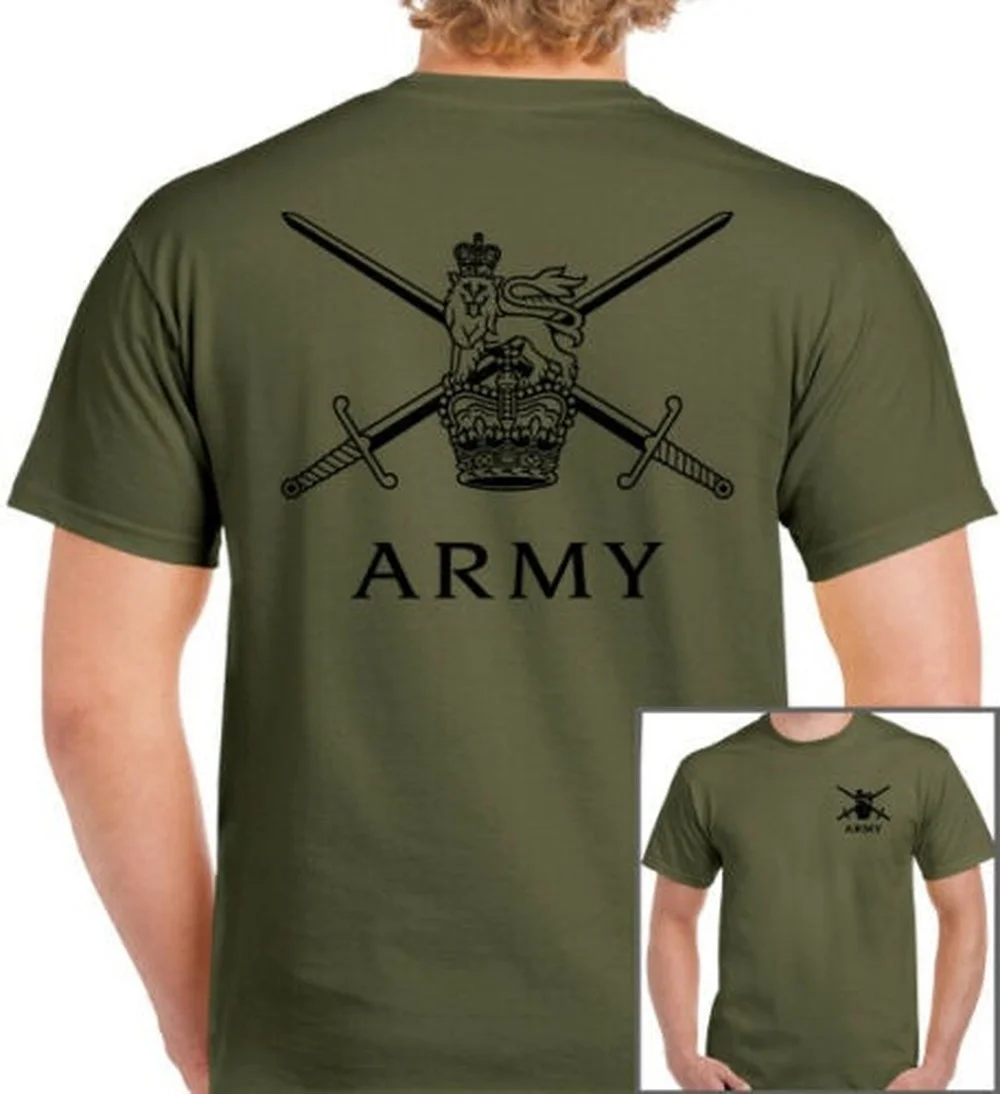 

British Army Logo Cap Badge Insignia Special Forces Military Soldier Be the Best Men's summer cotton T shirt