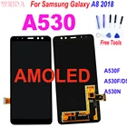 ЖК-дисплей с дигитайзером сенсорного экрана, для Samsung Galaxy A8 2018 A530 A530F A530N