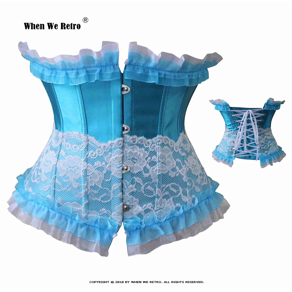 Кружевные бюстье в стиле стимпанк корсеты VD2561 сексуальная красная зеленая