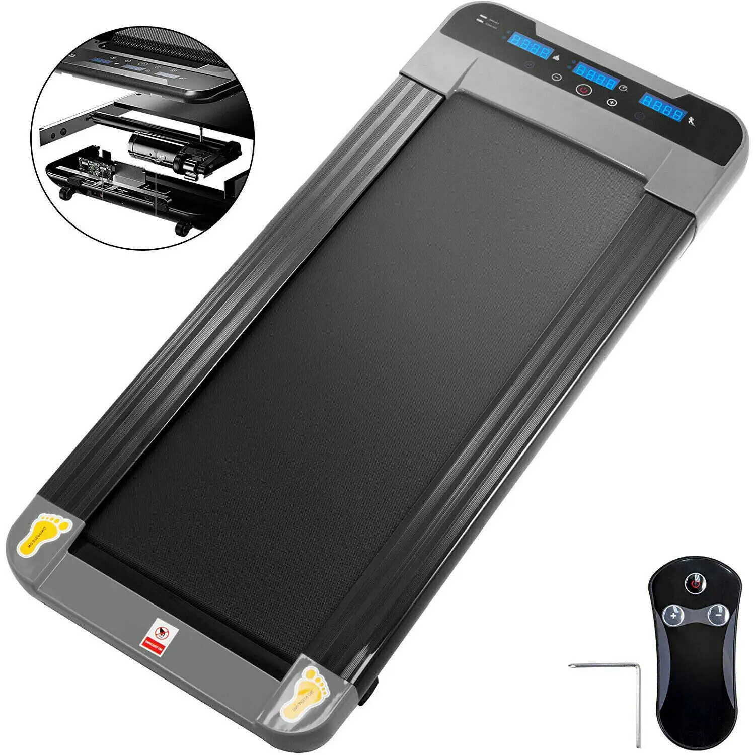 Беговая дорожка довольно под столом большая прогулочная зона цифровой дисплей и