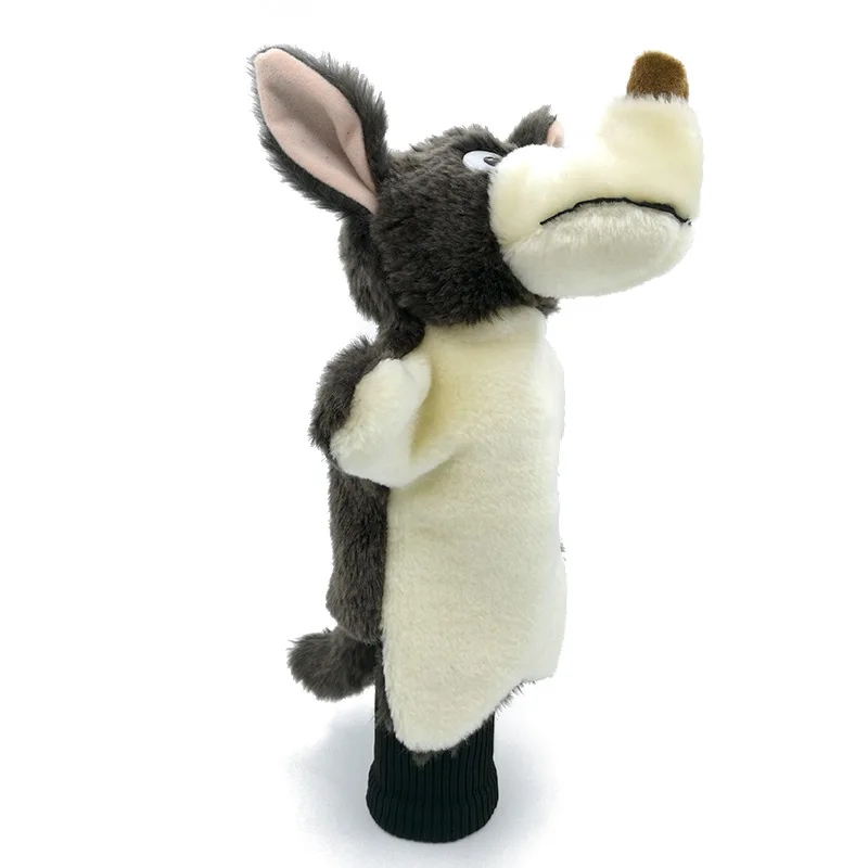 Плюшевый коричневый волк Гольф Fairway Вуд головной убор Гибридный чехол для гольфа