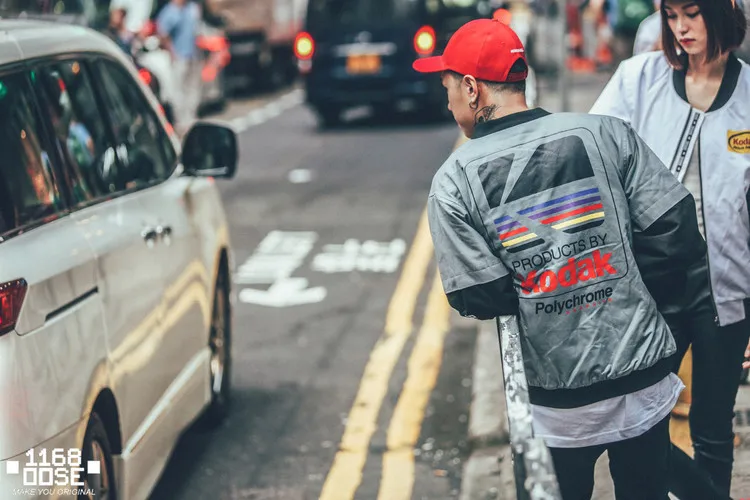 

Japanese Free shipping Hip Hop style MA1 bomber jacket Harajuku pilot streetwear printing kodak Jackets Men Women coat Clothing