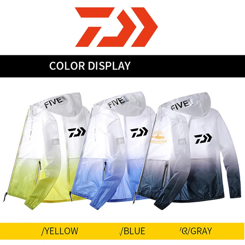 

Fishing Sunscreen Clothes Daiwa Summer Men and Women Ultra-thin Breathable Anti-UV Jacket Outdoor Windbreaker Fishing Sunscreen