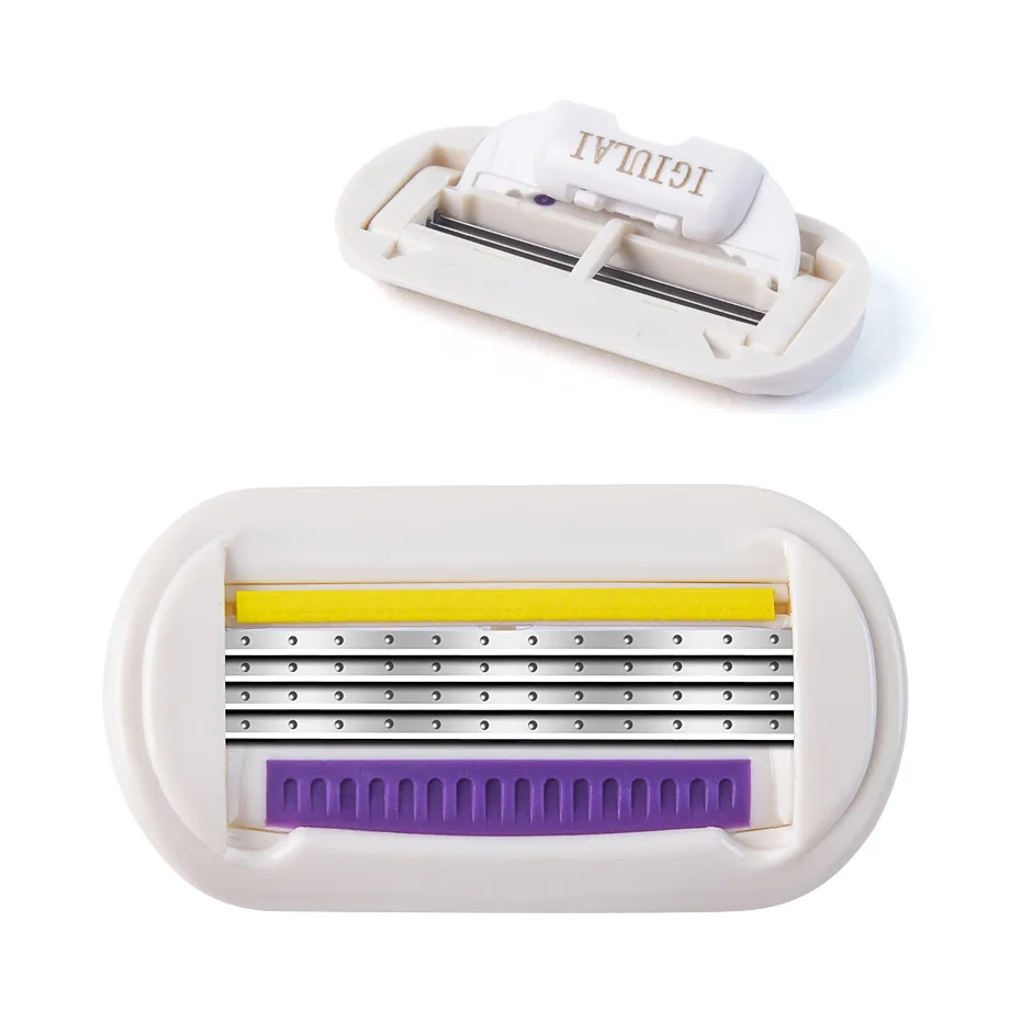 Giulietta Blades For Shaving Women 4 Layer Razor Blade Stainless Steel Replaceable Shaver Razors Venus 4pcs/lot | Красота и здоровье