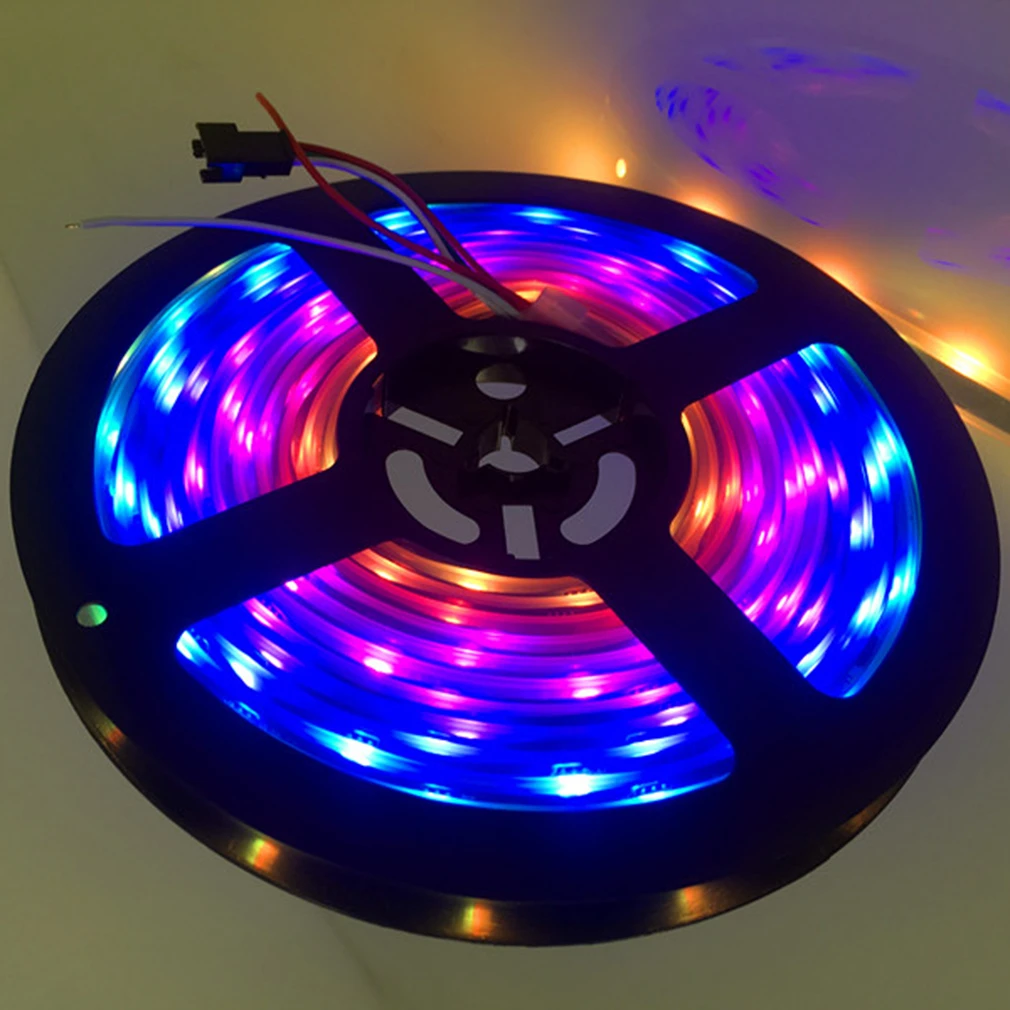 ICOCO 5 м 300 светодиодов WS2812B 5050 SMD RGB в водонепроницаемый черный PCB гибкая