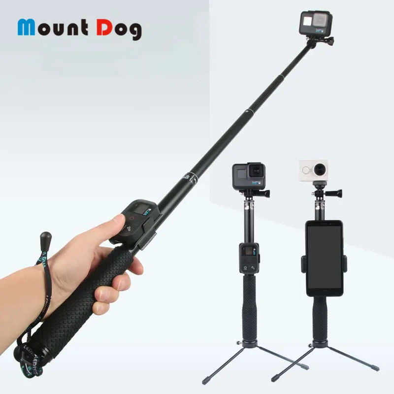 MountDog, беспроводная селфи-Палка с Bluetooth для iPhone, Xiaomi, штатив, портативный монопод с управлением, ручной для камеры GoPro Hero 7 6 Yi