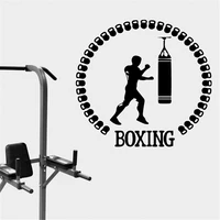 funny boxing wall sticker home decoration accessories for living room kids room wall art sticker murals