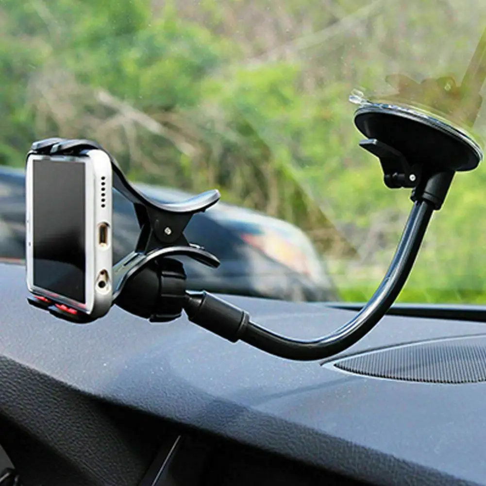 

Dashboard Phone Holder for Car 360 Widest View Flexible Long Arm, Universal Handsfree Auto Windshield Air Vent Phone Mount