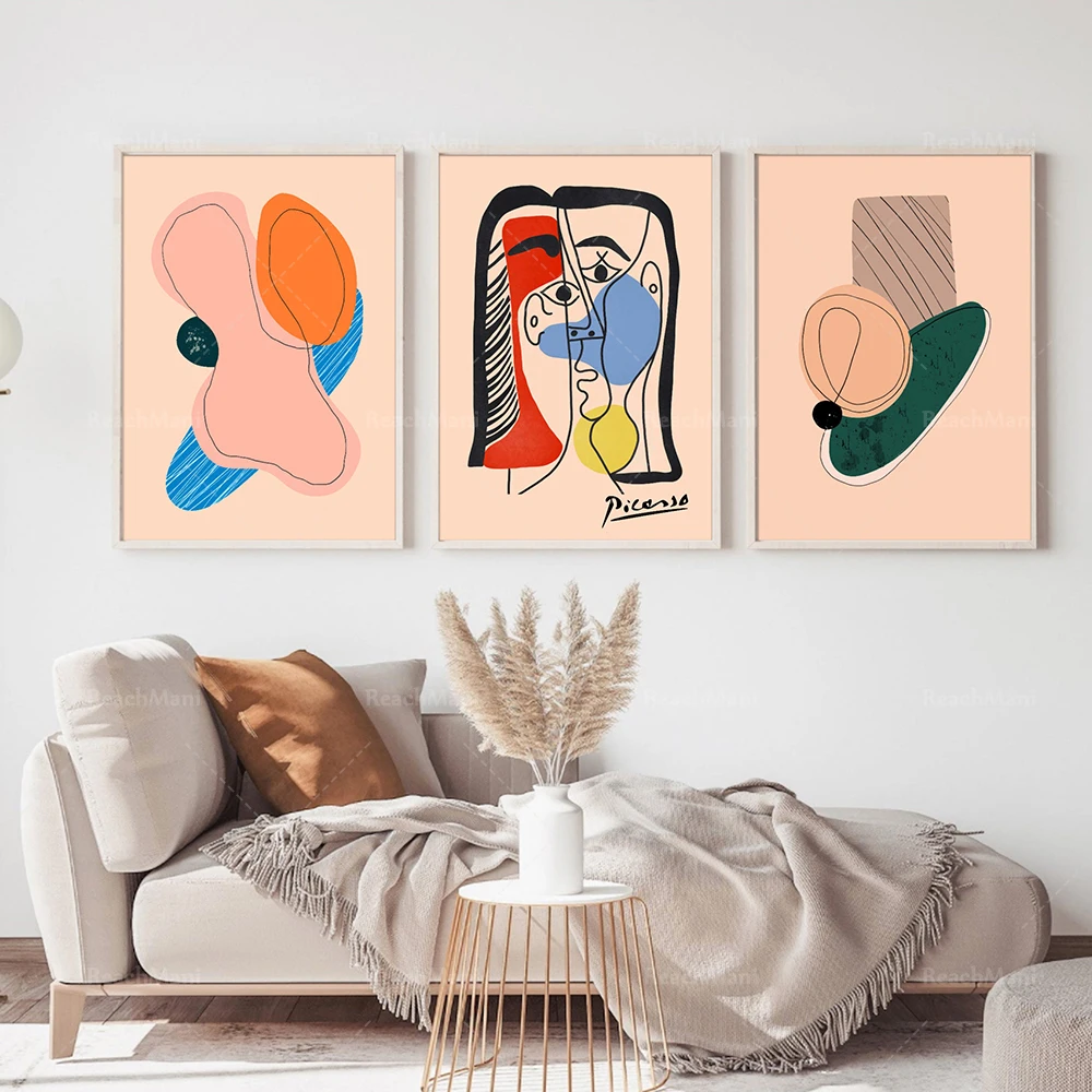 

Pablo Picasso Print=Poster, Picasso Mural, Picasso Line Art, Woman Face Art, Museum Exhibition Art Retro Poster