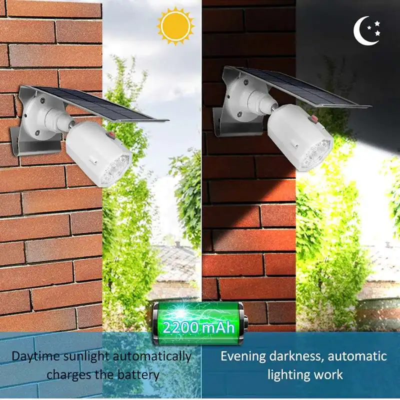 

Solar Camera Wall Lamp Motion Sensor 180 Degree Rotatable Waterproof for Garden Yard Garage Driveway Solar Led Lights