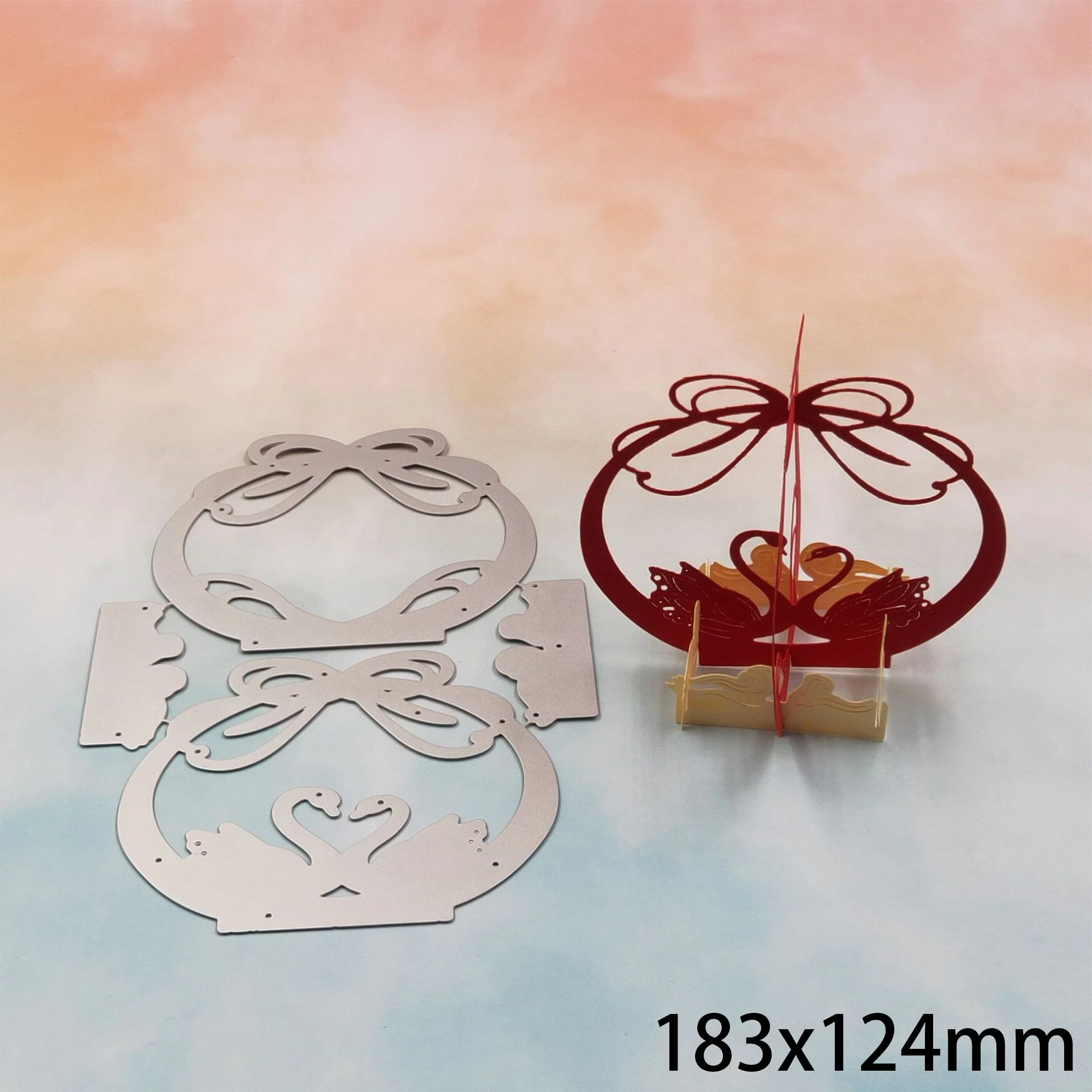 3D DIY стерео Лебедь металла резки Скрапбукинг тиснение трафарет рождественские подарки штампы