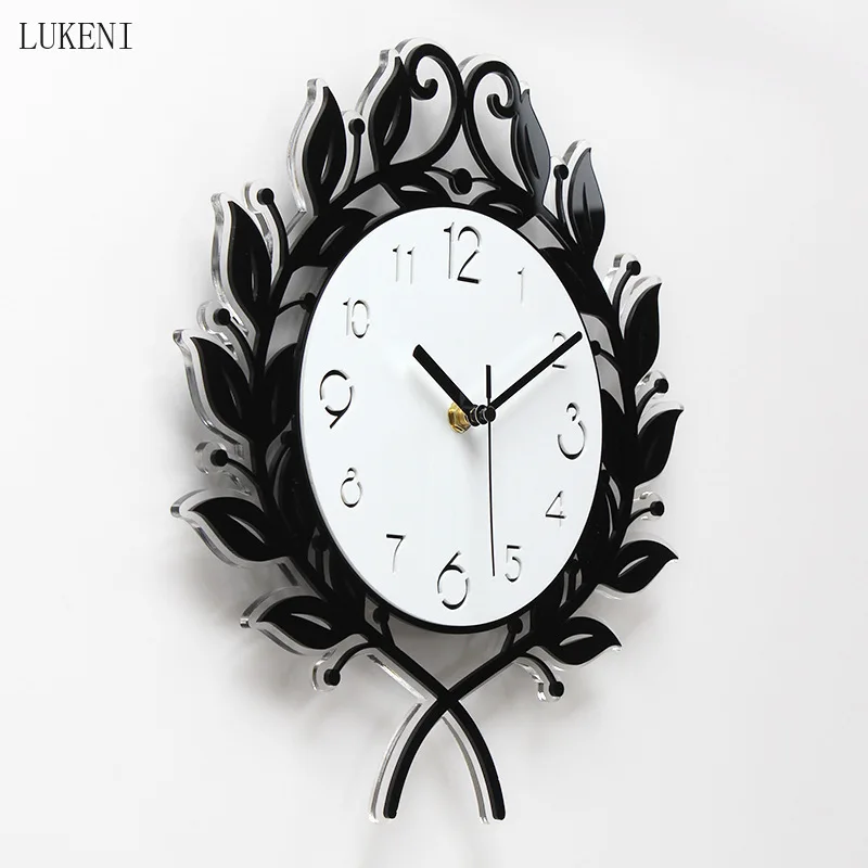 

TREE BRANCH OLIVE LEAF CREATIVE ACRYLIC STEREO WALL CLOCKHOME DECOR WALL DECOR