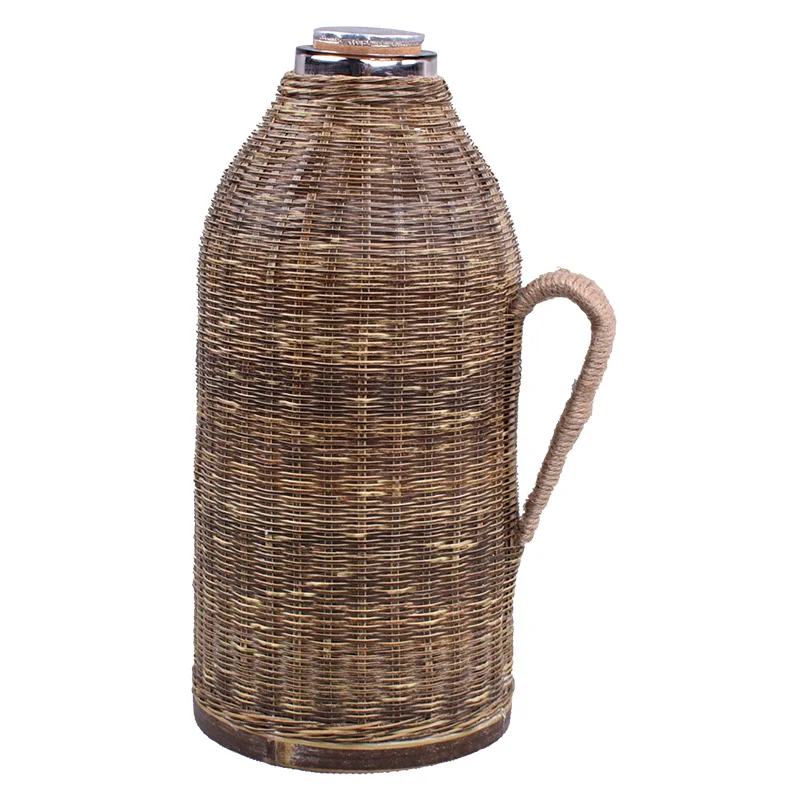 

Handmade Bamboo Silk Thermal Pot Bamboo Silk Water Bottle Bamboo Silk Buckle Porcelain 304 Stainless Steel Portable Large