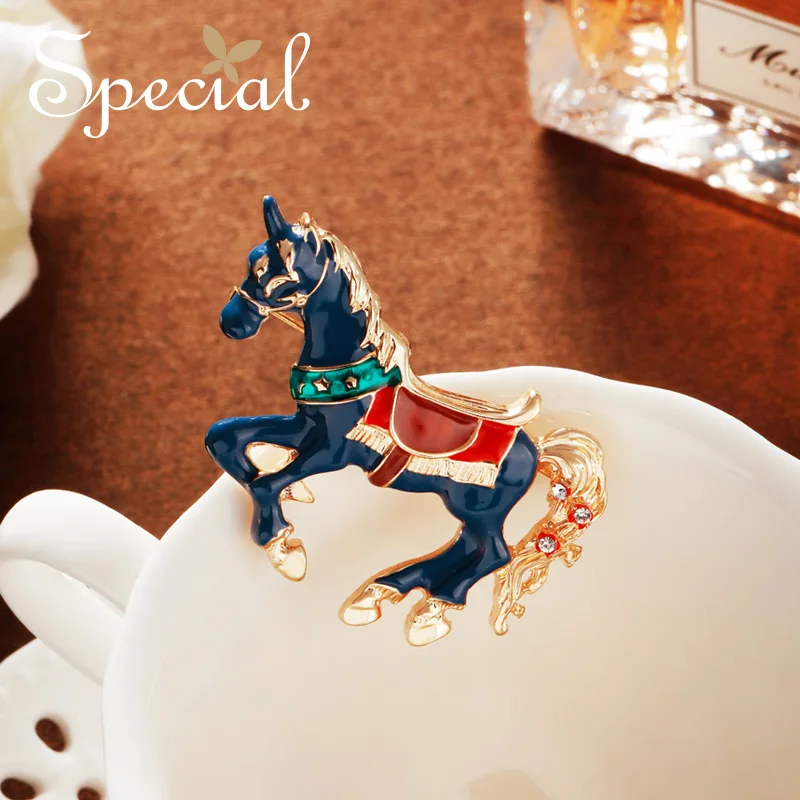 Special New Fashion Enamel Brooches Pin Lovely Horse Brooch Bouquet Animal Wedding Jewelry 2021 Gifts for Women S1727B | Украшения и