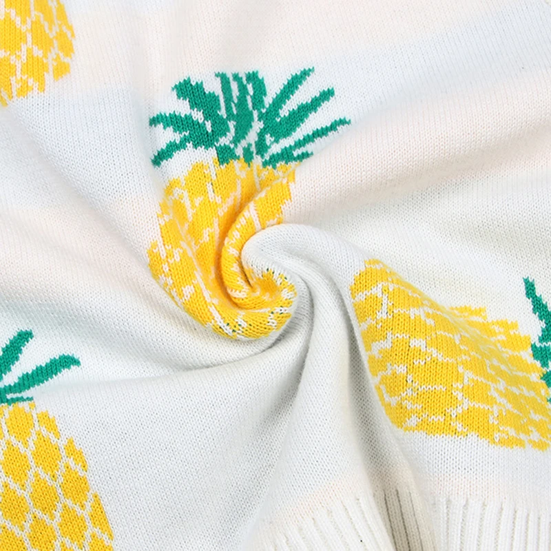 

Family Matching Outfits Family New 2020 Fashion Pineapple Knit Coat Mother Baby Cotton Mommy and Me Clothes Family Clothing
