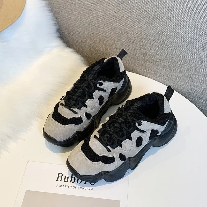 Кроссовки женские на толстой подошве модная обувь платформе массивные кеды в