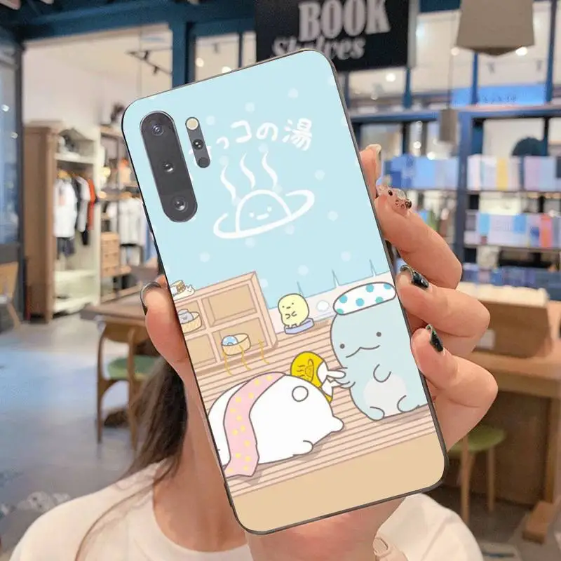 NBDRUICAI Япония kawaii милый sumikko gurashi черный сотовый телефон чехол для Samsung Note 7 8 9 10 pro