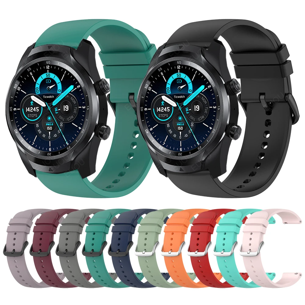 

Силиконовый ремешок для смарт-часов TicWatch Pro 2021/Pro 3 GPS/GTX/S2/E2/E/2