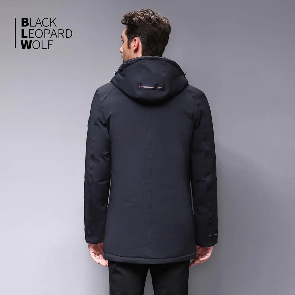 Blackleopardwolf 2019 Мужская одежда зимний пуховик со съемным мехом куртка мужская зимняя