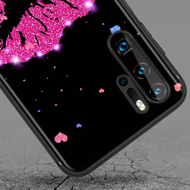 

Pink Girl Sexy Lips For Huawei P50 P40 P30 P20 P10 P9 P8 Lite Mini E 5G Pro Plus Black Phone Case