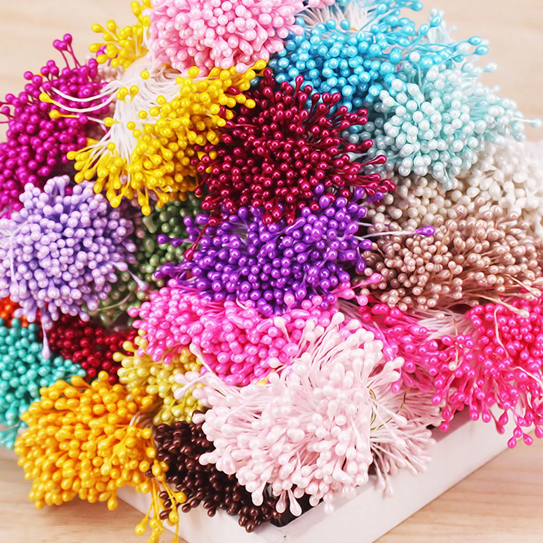 150 шт. миниатюрная жемчужная тычинка ручной работы искусственный цветок для