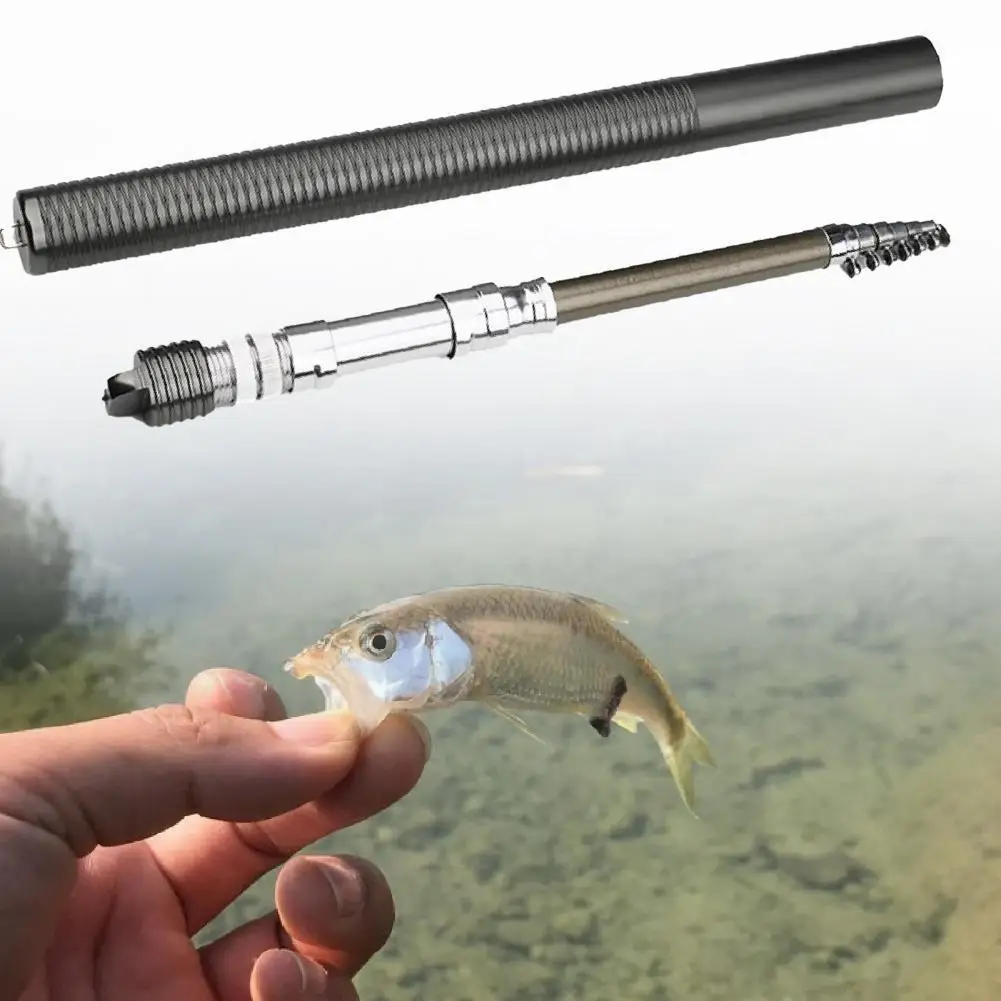 

1,4 м уличная спортивная Удочка в форме ручки Складная мини-фидерная Удочка рыболовная удочка Нескользящая портативная мини-спиннинговая уд...