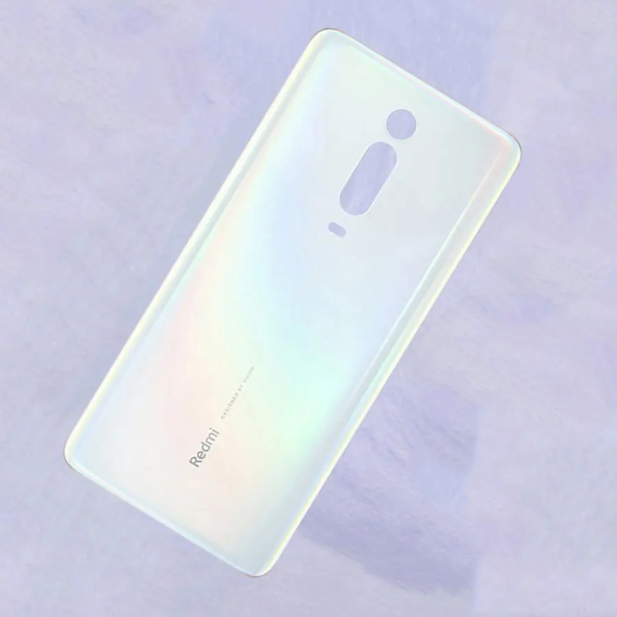 Стекло для Xiao mi Red mi K20/K20 Pro/mi 9t задняя крышка батарейного отсека задняя дверь корпус панель для очистки ногтей - Цвет: Белый