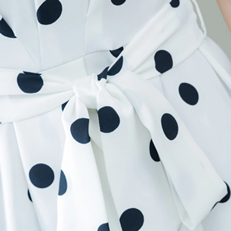 Женская шифоновая блузка в горошек с коротким рукавом | одежда